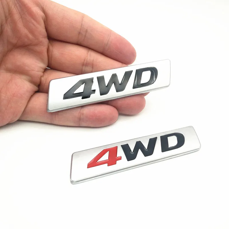 

FDIK 3D Car Styling Chrome Metal Sticker AWD Emblem 4WD Badge Logo Tail Fender Decal for Toyota Impreza Honda 4X4 Off Road SUV