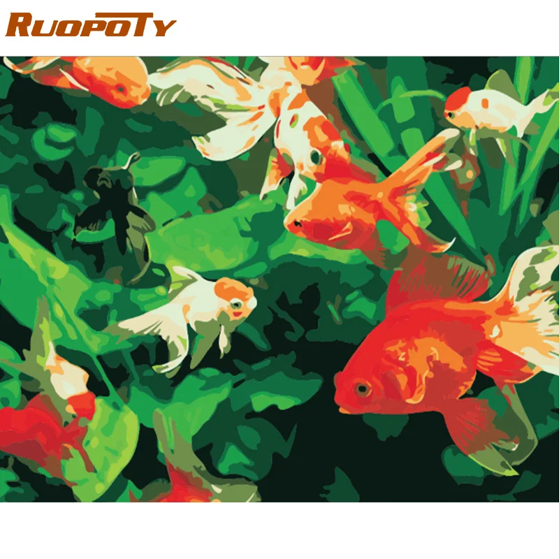 Ruopoty рамка Лебедь животные DIY картина по номерам Настенная картина акриловая холст картина для свадебного украшения Прямая - Цвет: 1709