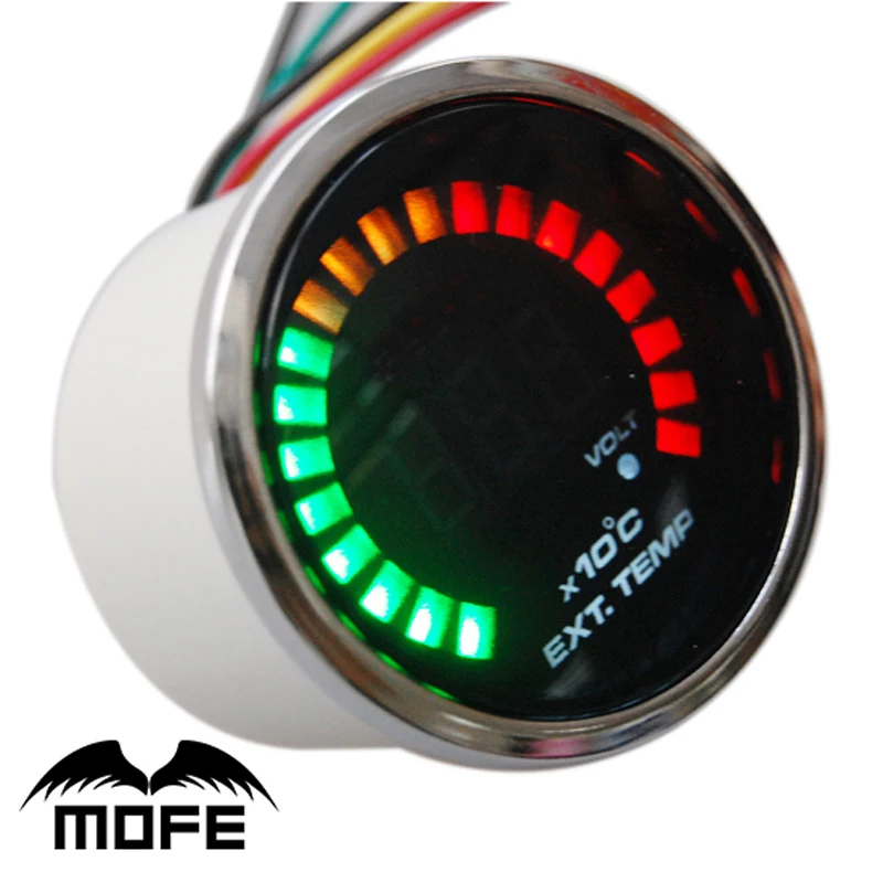 Датчик температуры выхлопных газов EGT Аналоговый светодиодный цифровой датчик 52
