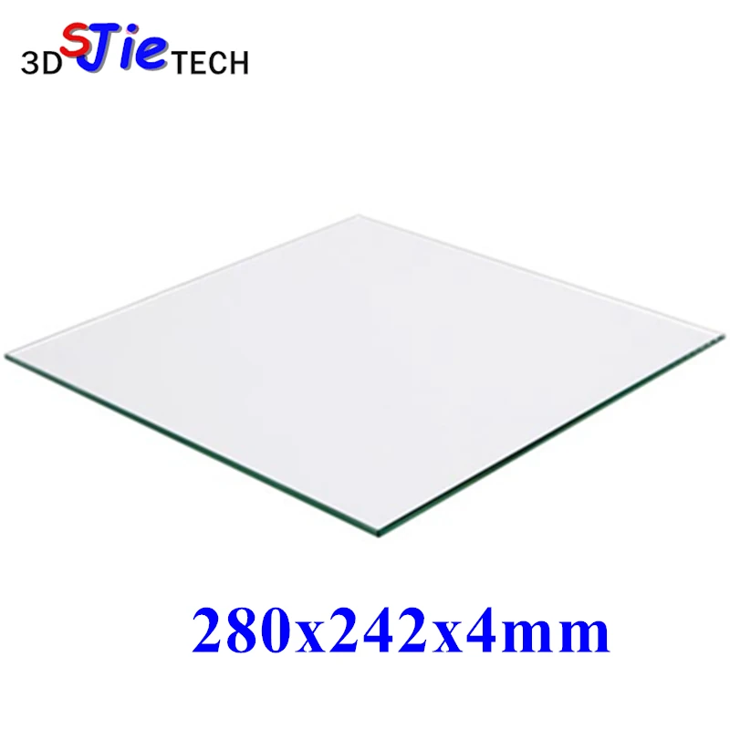 3D-принтер 280x242x4 мм, 100% пластина из силикатного стекла для сборки 3D-принтера Flyingbear P905X