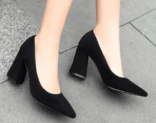 Женские туфли на высоком массивном каблуке Zapatos Mujer Милые весенние женские