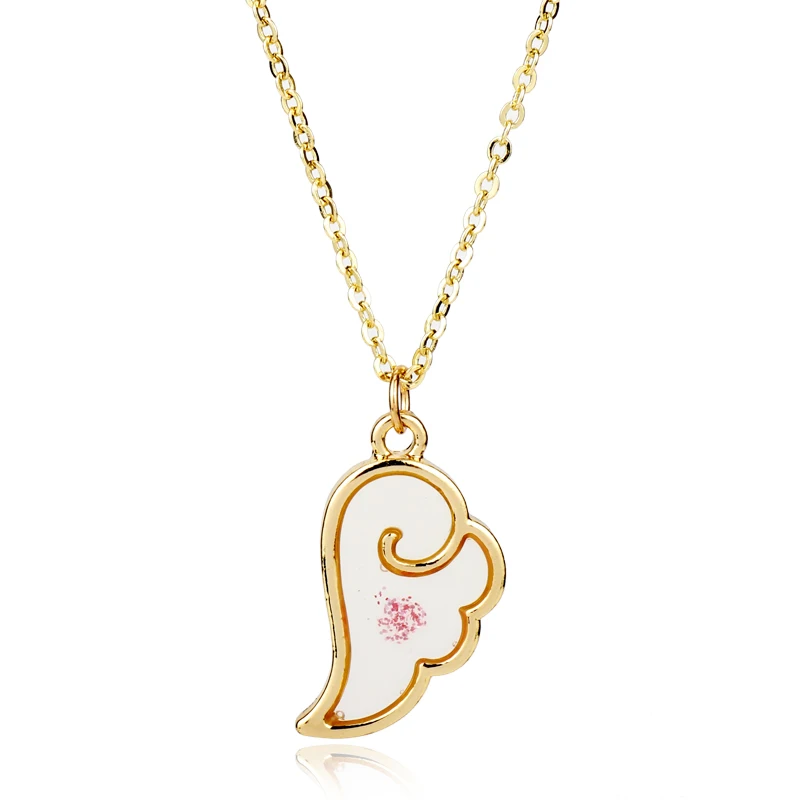 

dongsheng Anime Cartoon Jewelry Angel Wings Pendant Necklace for Women Girl Cosplay Gift