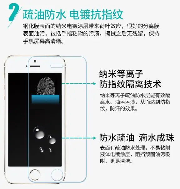 Bonaier 2 шт./лот тройное закаленное стекло 9H для iPhone 6 6S 7 8 Plus защита экрана хорошее