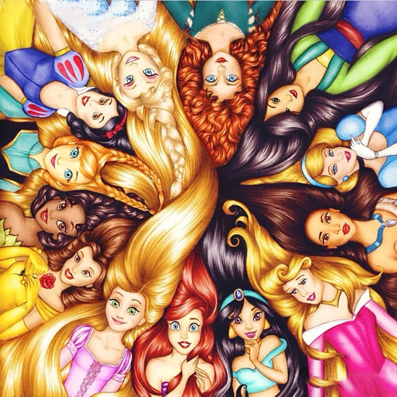 Сделай Сам Алмазная картина мультфильм девушка 5d алмазная вышивка крестиком