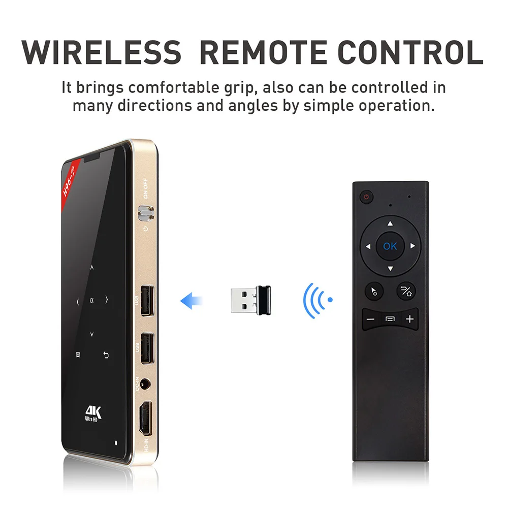 Новый 4K портативный проектор P8I Android 7 1 OS Pico карманный HD микро WIFI Bluetooth мини