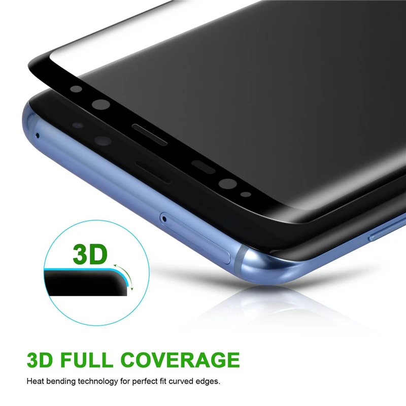 3D изогнутое закаленное стекло для защиты экрана Samsung Galaxy S7 Edge S8 S9 Plus Note 8 Защитная