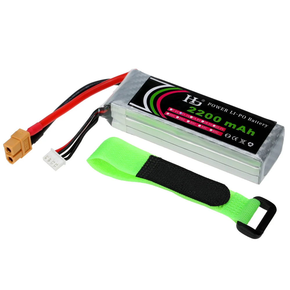 11 1 V 2200 mAh 25C LiPo батарея 3 S с вилкой XT60 для RC Квадрокоптер самолет вертолет