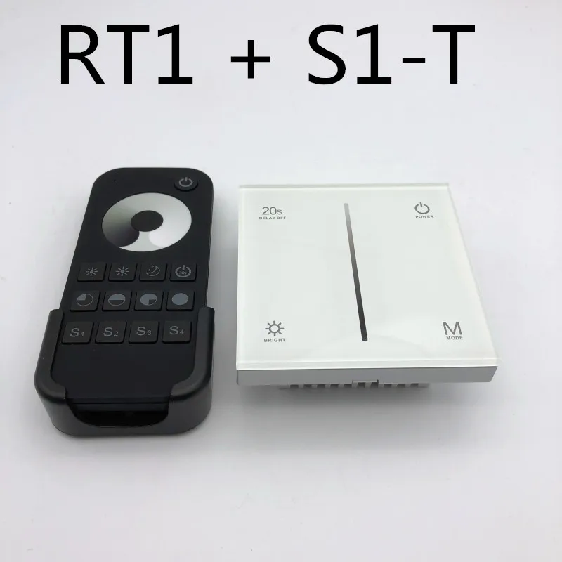 

Светодиодная высокомощная диммерная AC100-240V, входная одноцветная Сенсорная Панель AC Triac RF 2,4 GHz, беспроводной диммер 1.5A, сенсорный диммер, S1-T