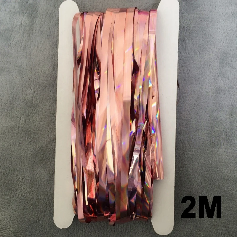 2M-Rose Gold Вечерние свадебные декорации, 2 м, 3 м, Золотая занавеска с блестками, свадебные декорации, фото занавески, праздничные шторы для украшения дня рождения - Цвет: 2M-Rose Gold