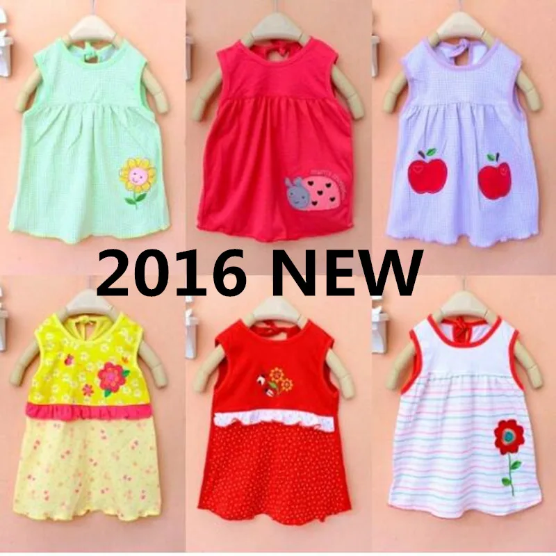 Лидер продаж 2017 года платье для маленьких девочек От 1 до 2 лет летнее хлопковая