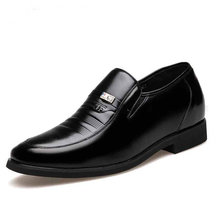 2017 Новый Дизайн Бизнес Случайный мужская Формальная Обувь Slip on Высота Увеличение