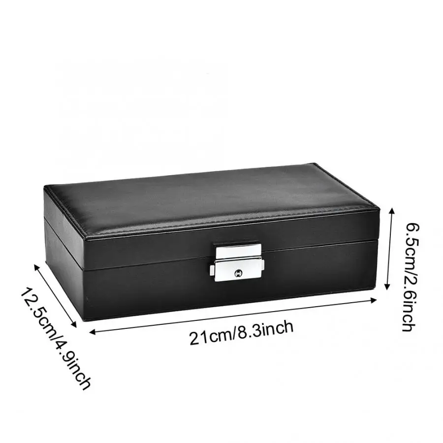 Portable PU Leather Earring Bracelet Necklace Ring Holder Large Capacity Jewelry Display Box Organizer Storage Case | Украшения и