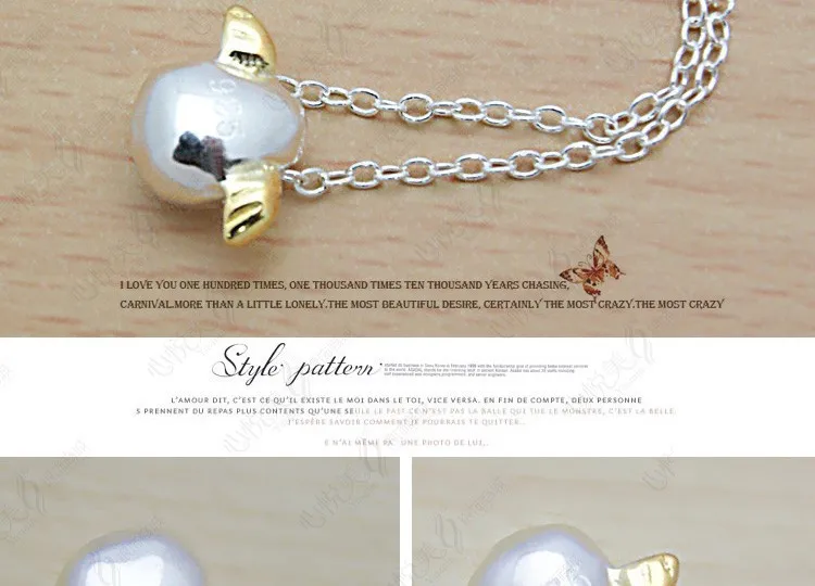 Аксессуары Little Angel. Женское модное ожерелье из настоящего стерлингового серебра