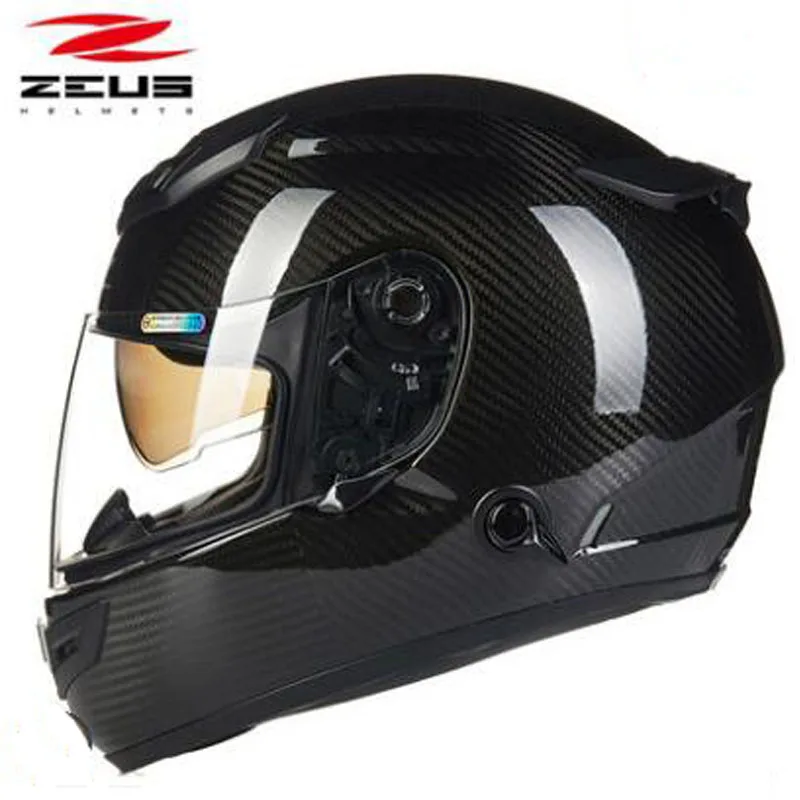 Мотоциклетный шлем ZEUS 1200E всесезонный из углеродного волокна с двойными