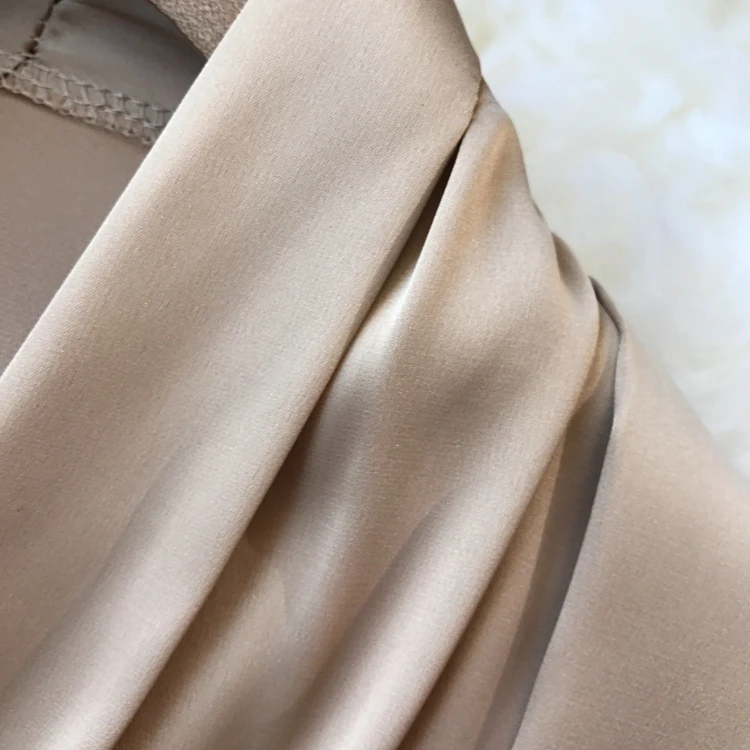 ALPHALMODA женские модные атласные блузки с v-образным вырезом и поясом, женские элегантные атласные рубашки с длинными рукавами