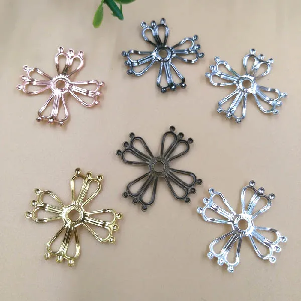 Винтажные застежки для волос с 4 цветами клевера 22 мм |