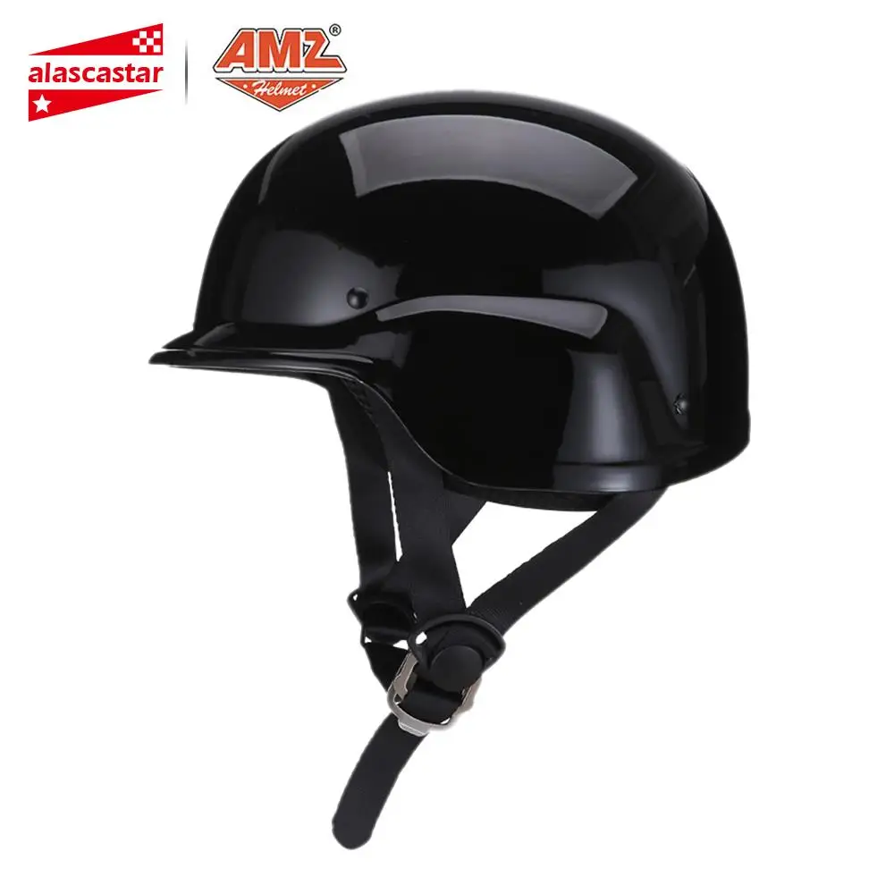 AMZ Ретро мотоциклетный шлем Casco Moto с половинчатым лицом в немецком стиле