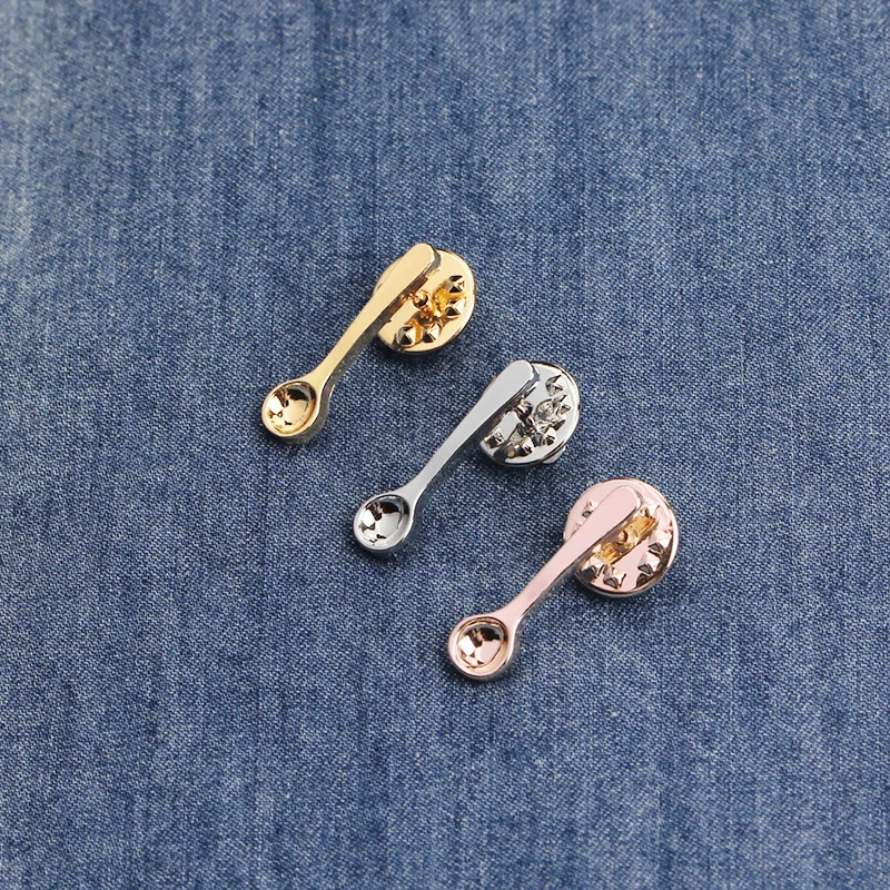 Брошь в виде кофейной ложки 3 цвета|Броши| |