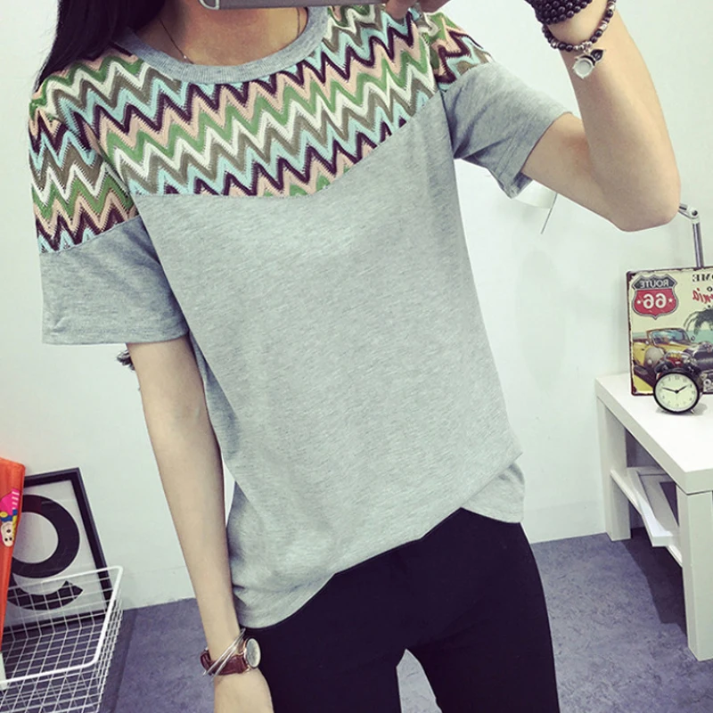 Корейская хлопковая футболка для кормящих мам Одежда беременных одежда