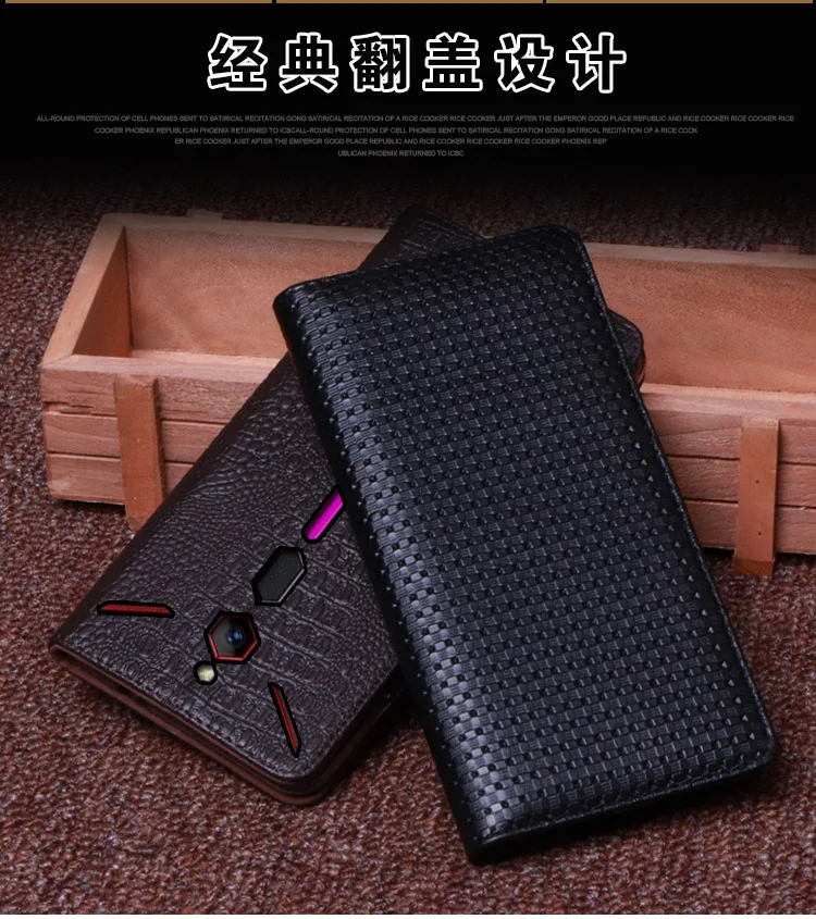 Чехол-книжка из натуральной кожи для ZTE Nubia Red Magic Mars магнитные Чехлы кожаный чехол