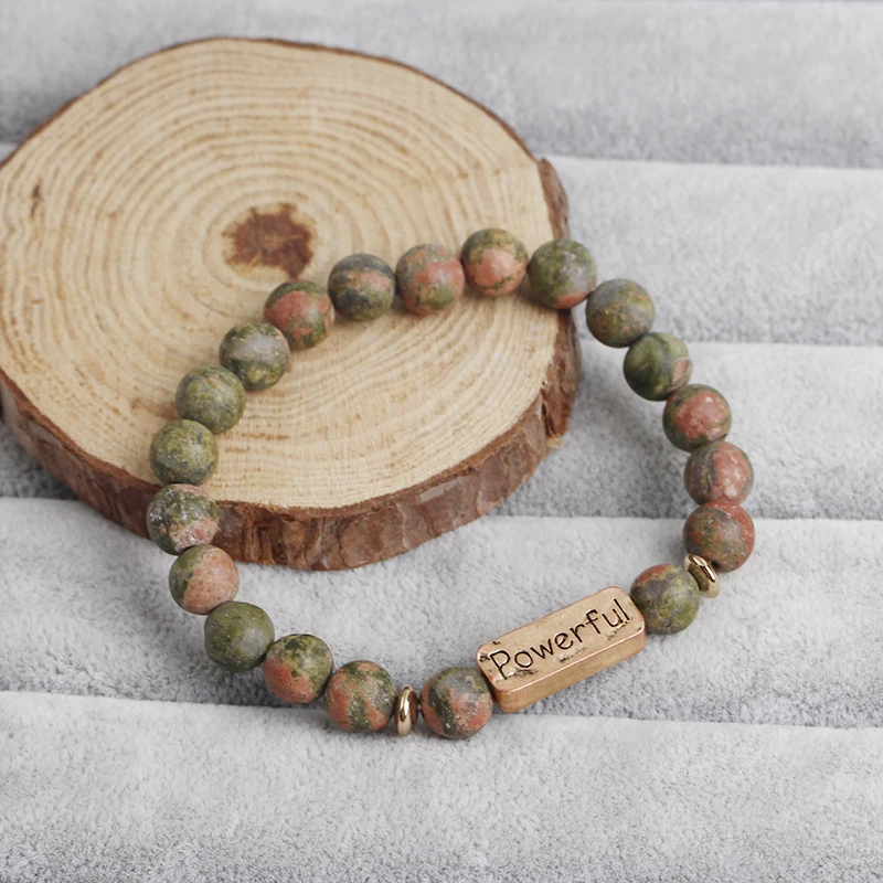 Zhijia unisex beads blessed bracelets Turquoises Stone &quotPower love&quot bracelet Distance lucky Jewelry |