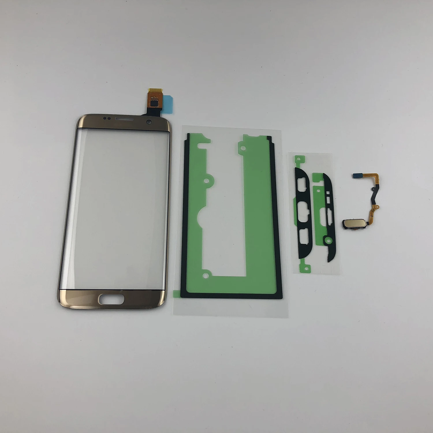 Для samsung Galaxy S7 Edge G935 G935F ЖК-дисплей Сенсорная панель сенсорная панель дигитайзер стекло+ кнопка домой накладка+ логотип
