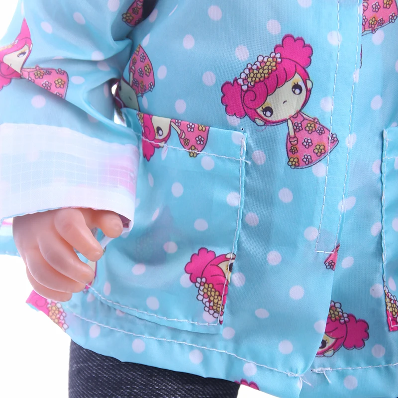 Fleta Мода синий плащ Подходит к кукле 43 см или 18 дюймов American Doll аксессуары (только в