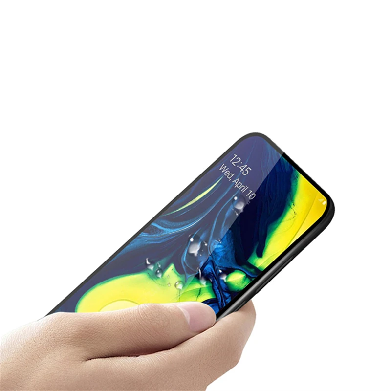 2 piezas de vidrio para Samsung Galaxy A80, Protector de pantalla, pel&iacute;cula de pegamento completo para Samsung Galaxy A80 A90, pel&iacute;cula de vidrio para Samsung A80-3