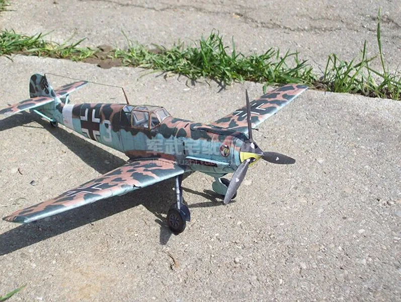 1:33 немецкий набор 3D бумажных моделей бойцов тропической пустыни Bf - 109-E-4 | Игрушки