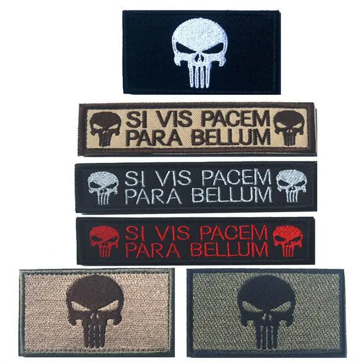 Вышивка нашивка ткань Череп раньше Мужская упаковка повязка на руку крючок и