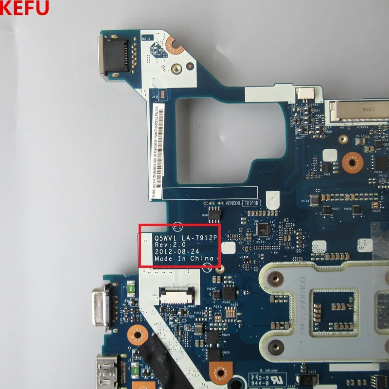 Материнская плата KEFU HM77 для Acer LA 7912P NE56R NV56R NB.C1F11.001 Q5WVH полностью протестирована на