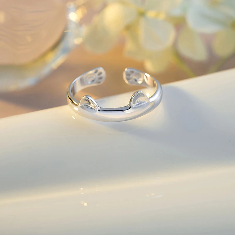 QOOKOO I модные милые кошачьи уши лапы коготь кольцо Открыть Регулируемая Bijoux