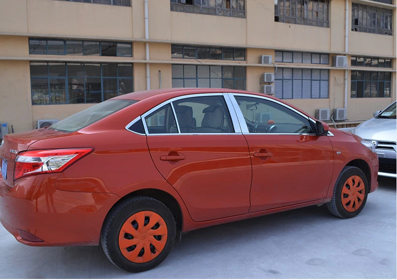 Отделка из нержавеющей стали для крышки подоконника toyota vios 2014 2015 2016 2017 2018 yaris sedan