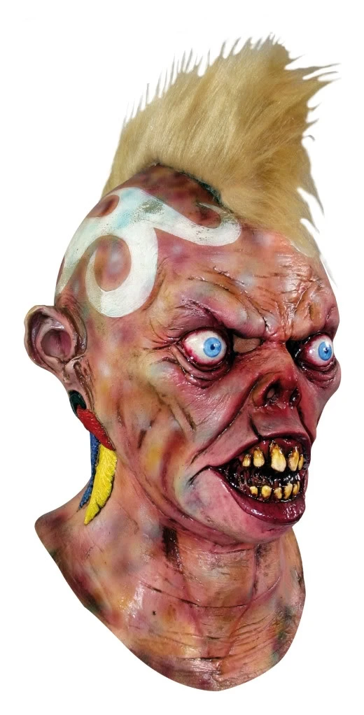 Совершенно новая маска из латекса в стиле панк Mohawk Devil Monster Deluxe|latex foam mask|latex alien