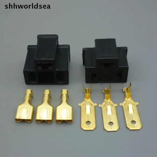 Shhworldsea 10 комплектов 3Pin H4 автомобильный разъем держатель штепсельная вилка 7 8 мм