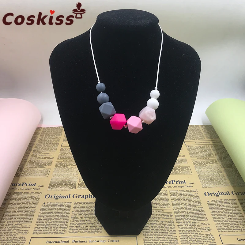 Collar de dentici&oacute;n para beb&eacute;, pulsera para mam&aacute;, cuentas de dentici&oacute;n de silicona, 100% libre de BPA-1