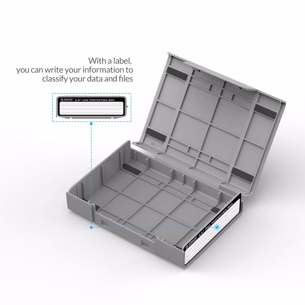 ORICO 3.5 inch Hard Drive Protective Box External HDD Storage Case Cover with Mark Label Multi-disk | Компьютеры и офис
