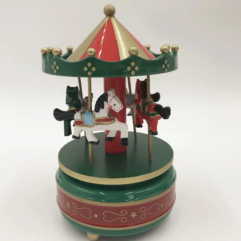 Милые Креативные в мультяшном стиле музыкальная шкатулка украшение музыкальная карусель коробка Детские игрушки домашний парк развлечений украшения спальни подарок для детей