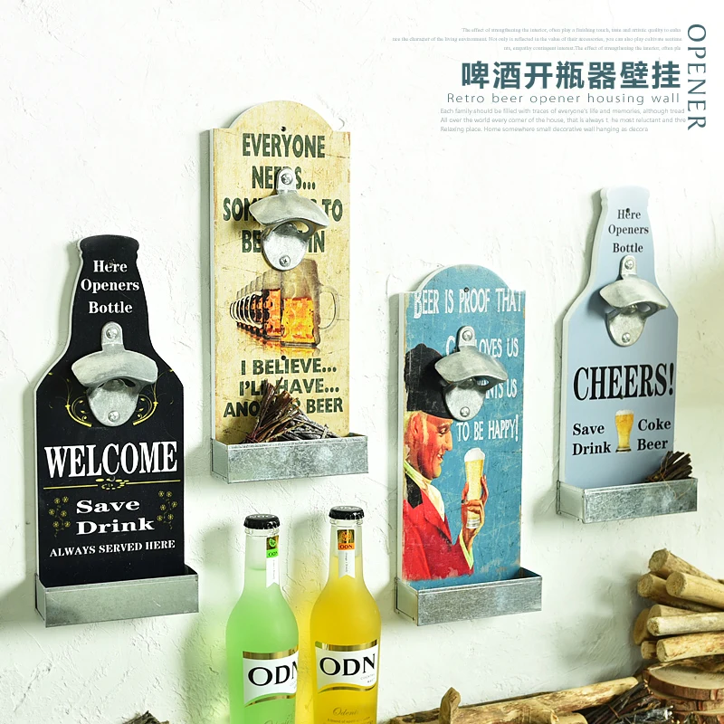 Сохраняющий воду напиток пиво в форме пива Настенный Открыватель для бутылок