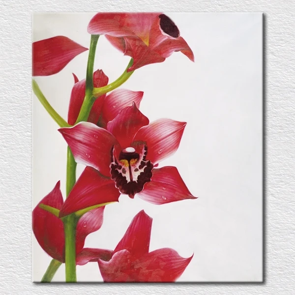 

Wholesale quality artwork pictures Realistic art flower oil painting print on canvas for living room wall decor