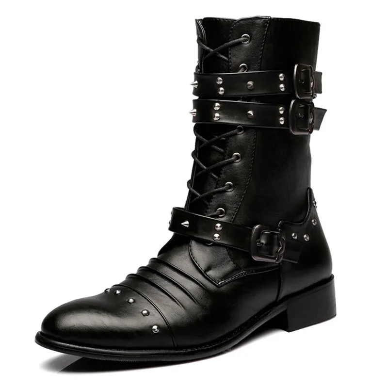 Movechain/модные мужские ботинки из натуральной змеиной кожи с высоким берцем в стиле