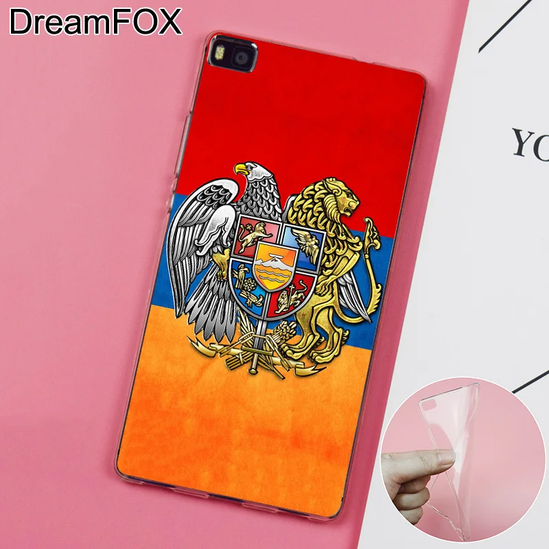 DREAMFOX K021 Armenian Symbols Logo Soft TPU Silicone Case Cover For Huawei P8 P9 P10 Lite Plus 2017 Honor 8 Pro 9 6X |