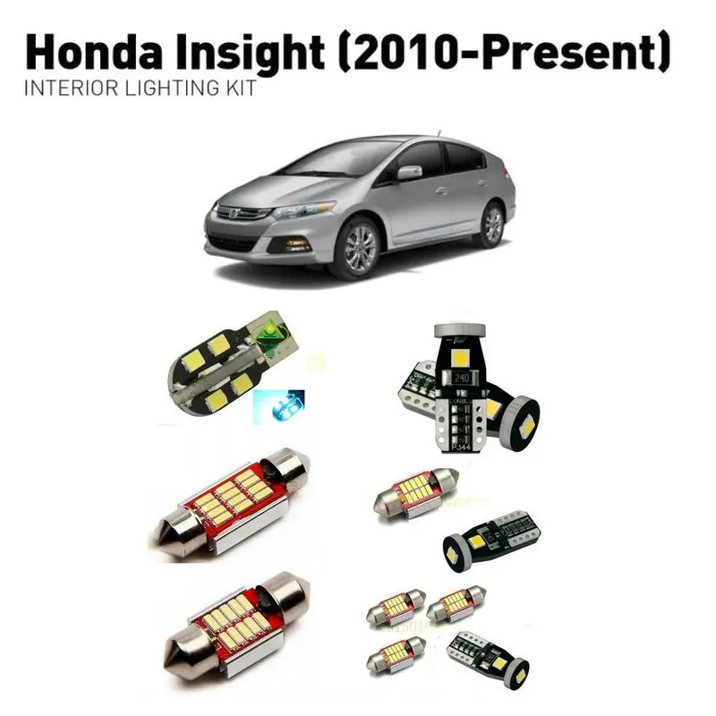 Светодиодные внутренние фары для Honda вщик 2010 + 7 шт. светодиодные автомобилей