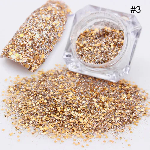 3g Nail Sequins 1 коробка зеркальная Порошковая голографическая Лазерная Радужная пудра цветной сахарный блеск для ногтей 3D кошачий глаз магнит для ногтей Пылезащитный УФ гель пигмент - Цвет: 3g Nail Sequins