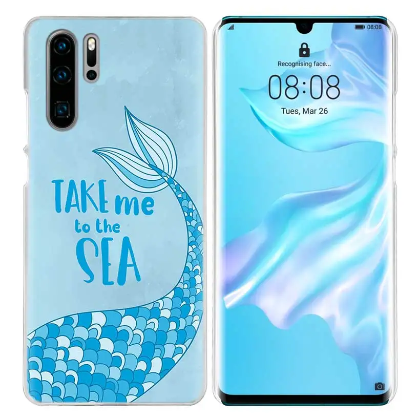 05 Маленький чехол с русалкой для huawei P20 P30 P Smart Nova 4 3i P10 P9 P8 mate 10 20 lite Pro Mini жесткий чехол для телефона из ПК - Цвет: 05