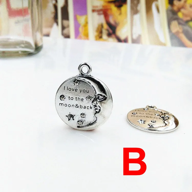 1 шт. Брелок сделай сам из металла I love you to the moon and back|Брелоки| |
