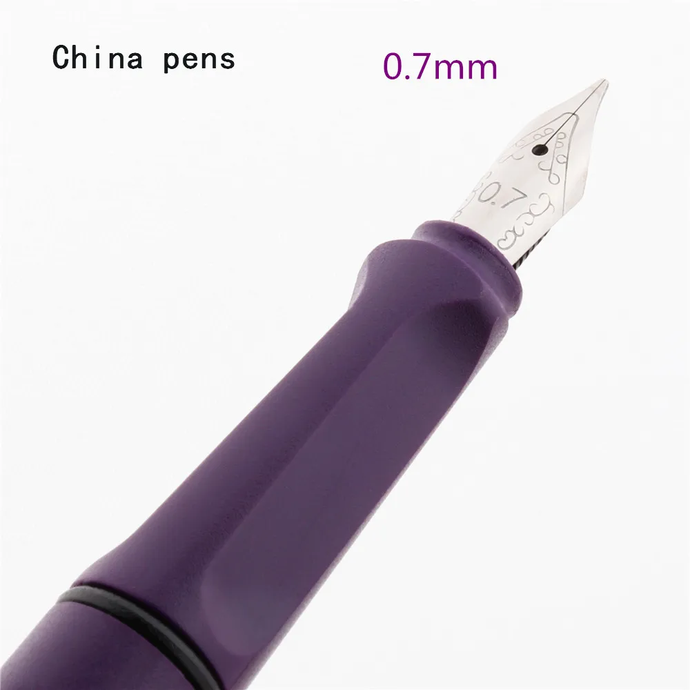 0.7mm Список фиолетовый 0,38/0,5/0,7/1,1/1,5/1,9/2,5/2,9 мм кончик ручки чернил для написания школьные студенческим пакетом office авторучка канцелярских принадлежностей - Цвет: 0.7mm