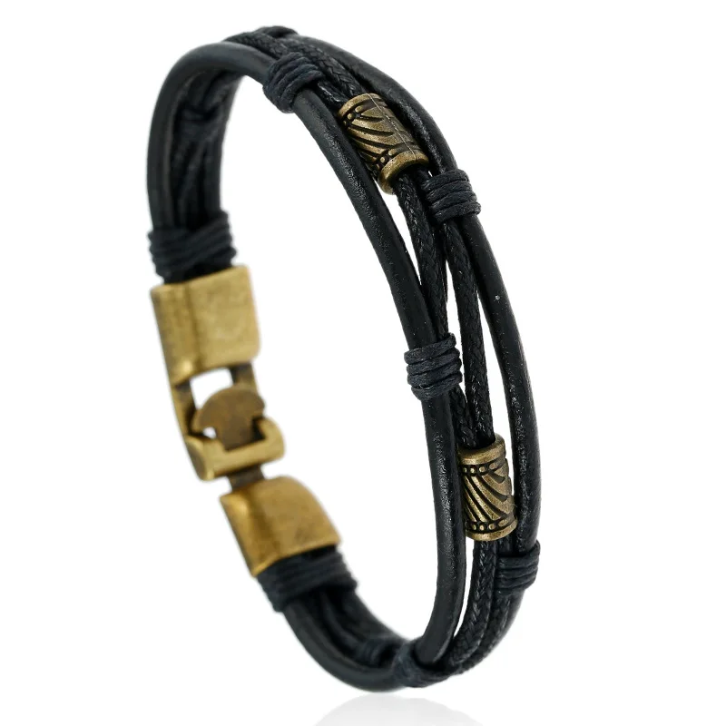 Новые браслеты мужские 2017 горячие модные ювелирные изделия из коровьей кожи