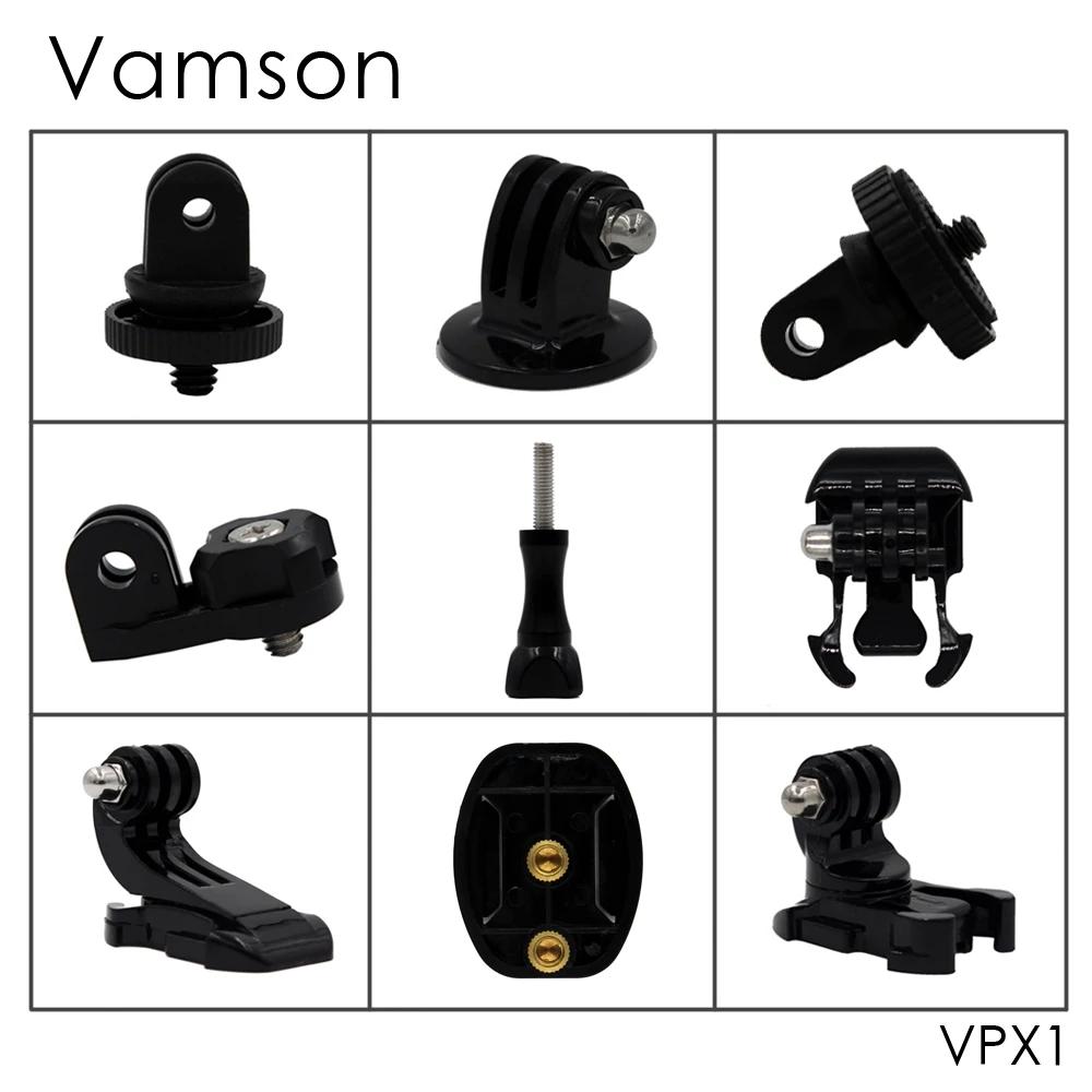 Vamson для Gopro аксессуары для камеры движения штатив винт Штатив Адаптер 1/4 Винт для Gopro 6 5 4 3+ 3 для Xiaomi для SJCAM VPX1