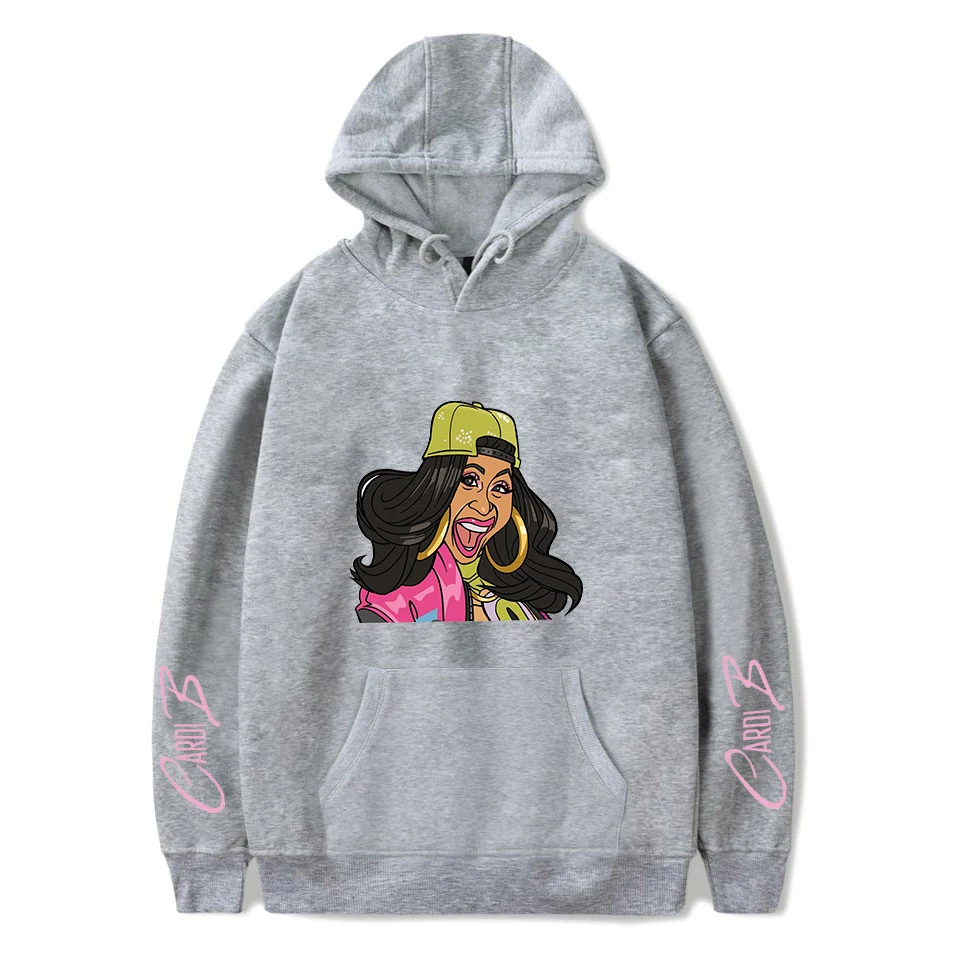 2019 Cardi B Печать Повседневная Удобная крутая kpop популярные толстовки Толстовка